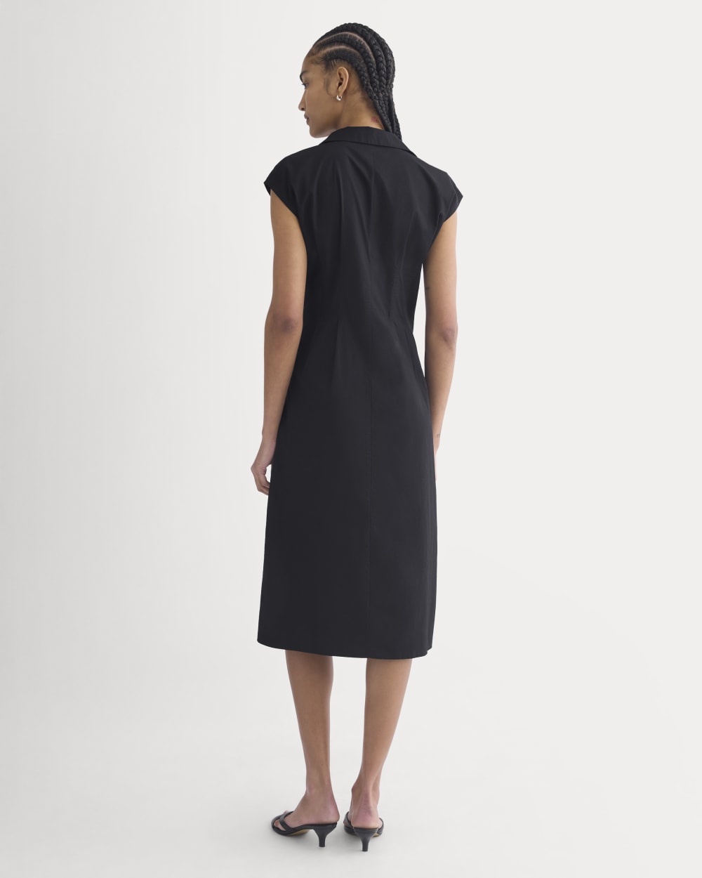 Muscle Shirtdress in Lightweight Cotton | Black