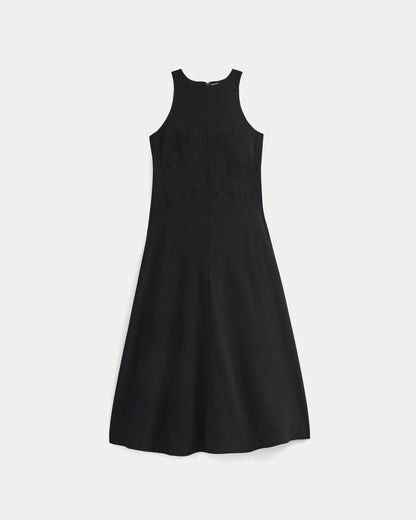 Sleeveless Seamed Dress | Black