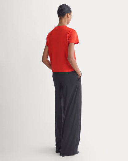 The Box-Cut Tee in Essential Cotton | Fiery Red | No Pocket