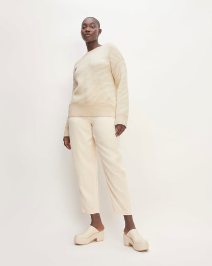 The Alpaca Tiger Jacquard Crewneck | Canvas / Snow