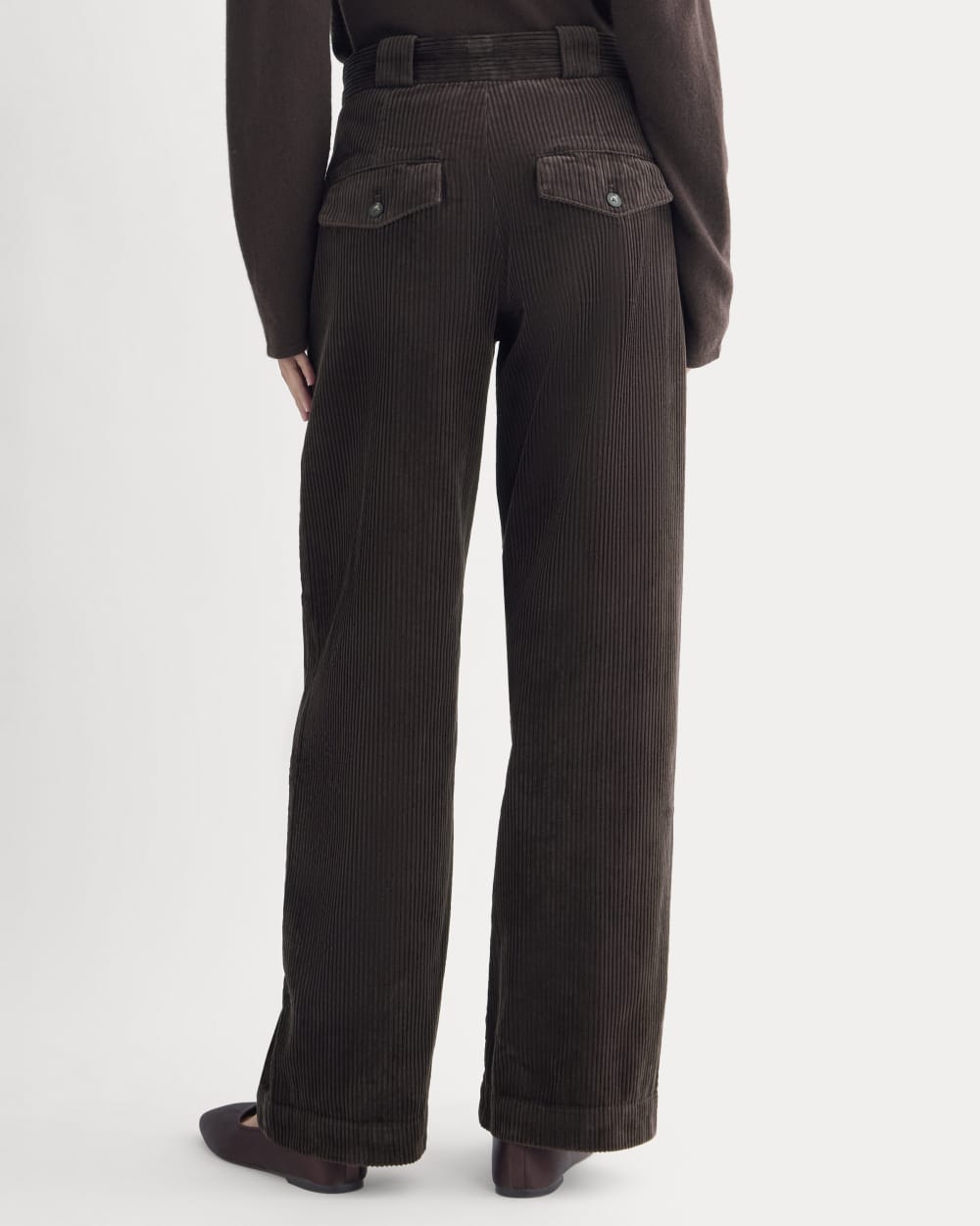 Corduroy Wide-Leg Trouser | Dark Chocolate