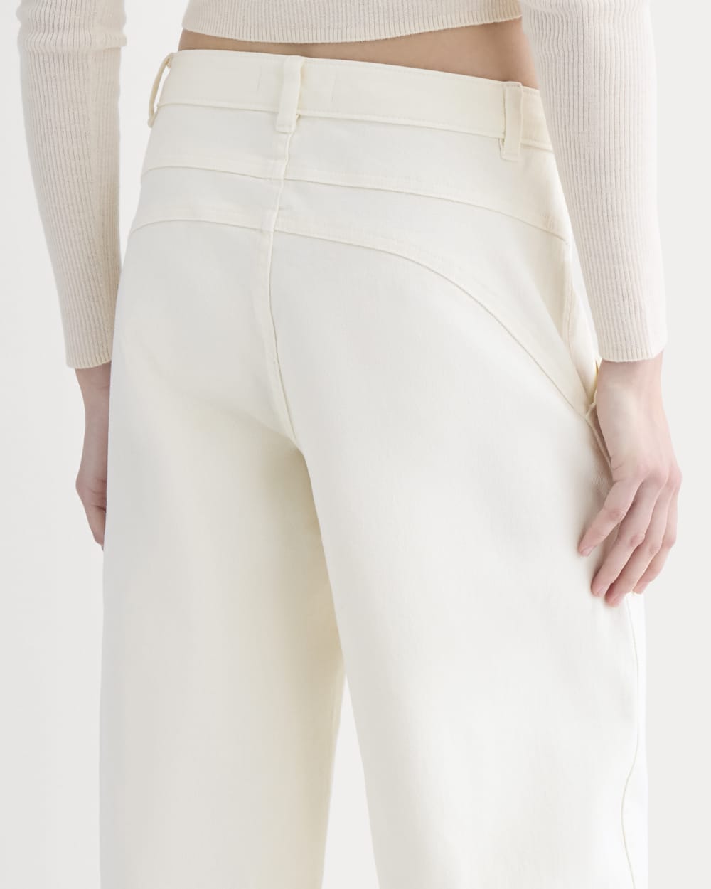 Double-Stitch Barrel Pant | Bone