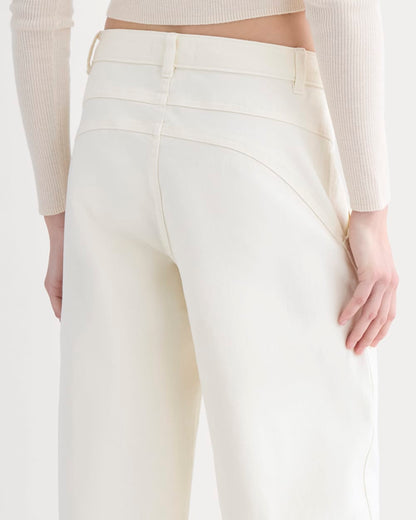 Double-Stitch Barrel Pant | Bone