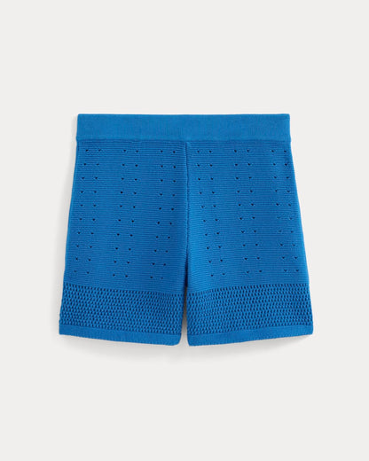 Open-Knit Short in Everyday Cotton | Imperial Blue
