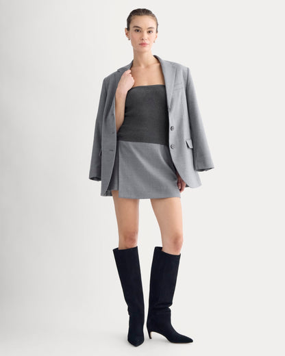 Knit Tube Top | Heathered Soot