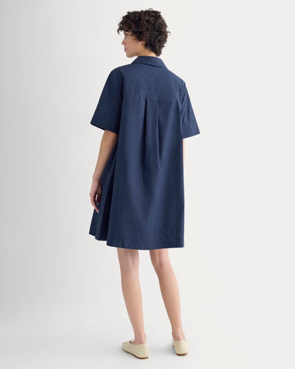 Popover Mini Shirtrdress in Ultrasoft Cotton | Navy