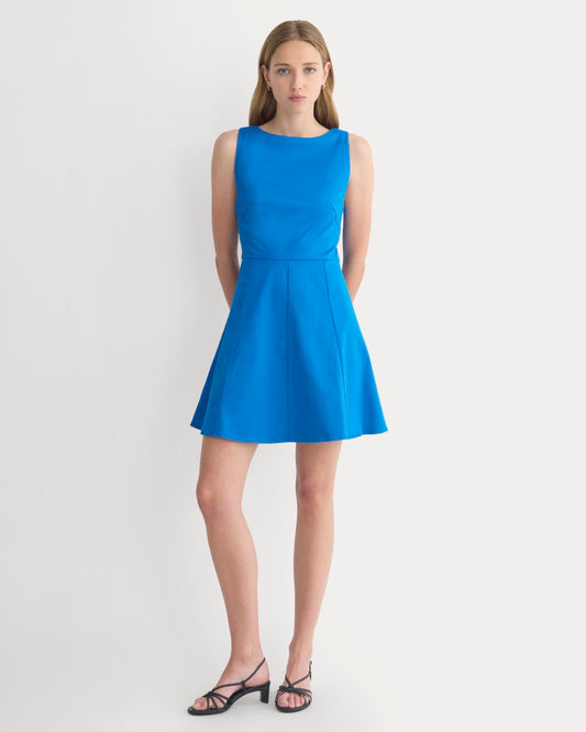 Seamed Open-Back Mini Dress | Imperial Blue