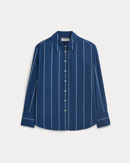 Everyday Shirt in Silky Cotton | Estate Blue/Open Air/White