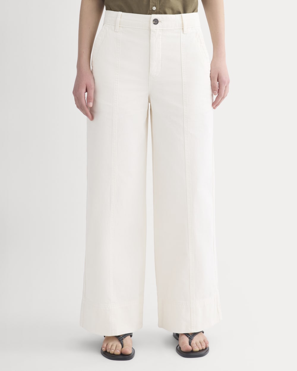 Seamed Wide-Leg Pant | Bone