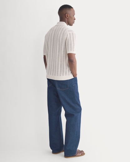 Textured Knit Resort Shirt | Heathered Oat