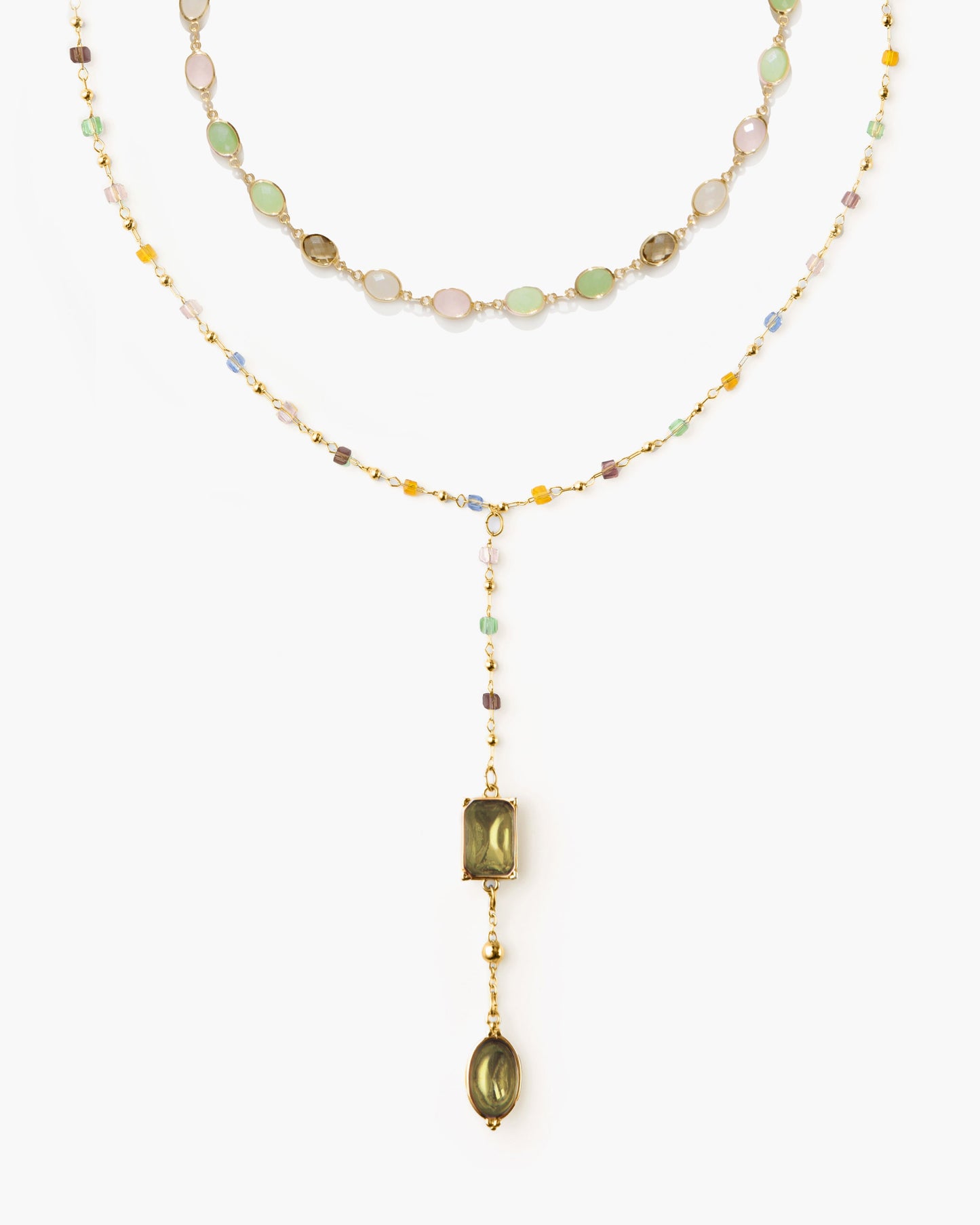 Celestial Lariat Necklace in Silver
