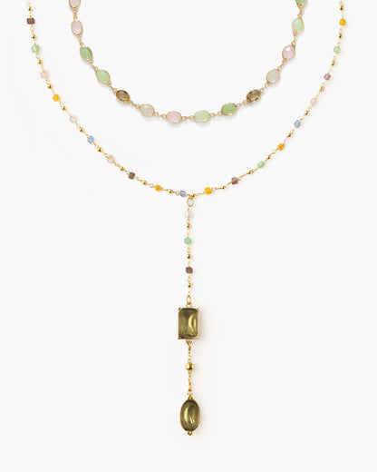 Celestial Lariat Necklace in Silver