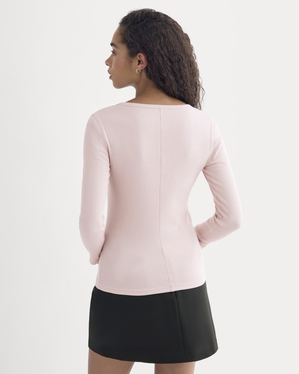 Luxe Rib Deep U-Neck Top | Burnished Lilac