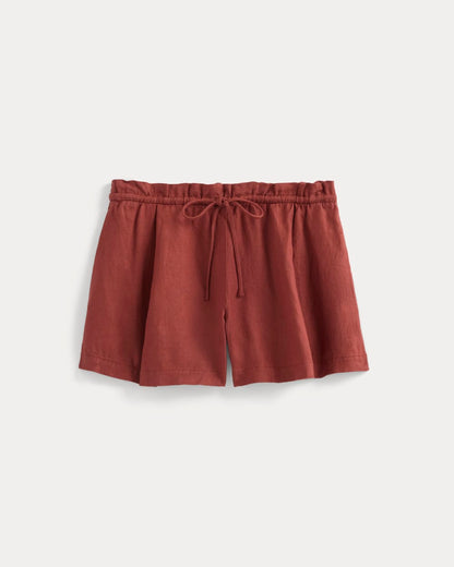 Flowy Short in Linen | Henna Red