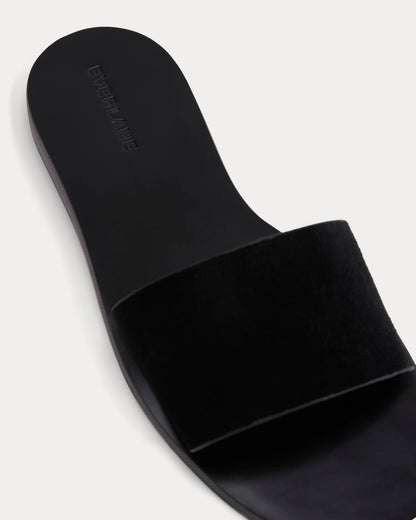 Suede Slide Sandal | Black Suede