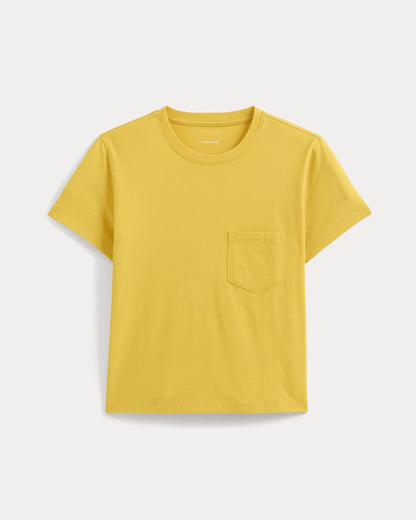 The Box-Cut Tee in Essential Cotton | Passion Fruit | Pocket