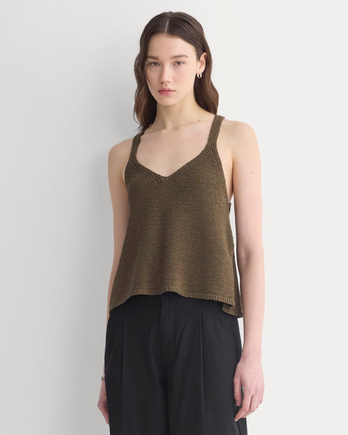 Racerback V-Neck Sweater | Beech