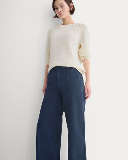 Seamed Wide-Leg Pant | Navy