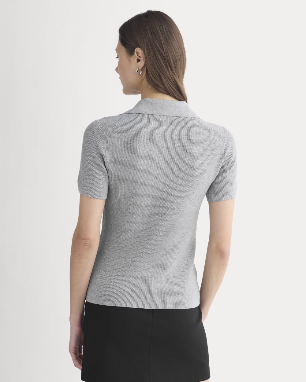 Knit Quarter-Zip Polo | Light Heathered Grey