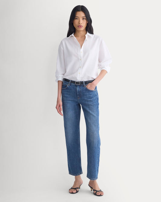Low-Rise Straight Jean | Dark Indigo