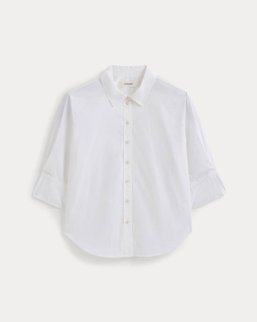 Cuff Detail Shirt in Lightweight Cotton | White