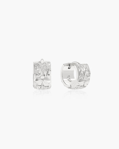 Mini Serenade of Orchid Hoops in Silver