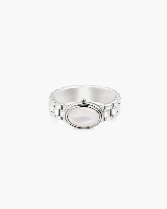 Watch Band Ring in Silver