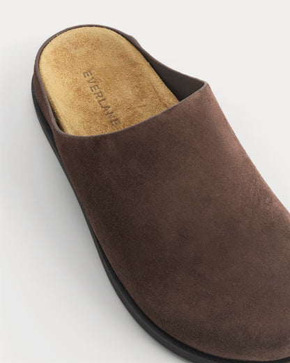 Suede Clog | Deep Brown