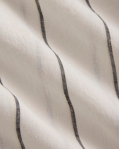 Popover Shirt in Linen | Gardenia/Meteorite