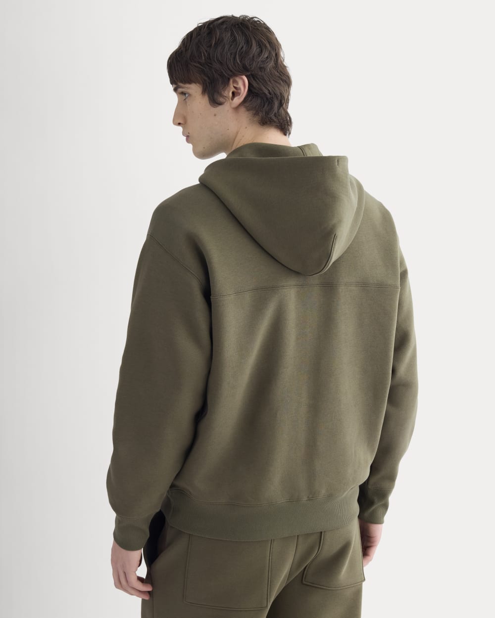 Luxe Fleece Full-Zip Hoodie | Olive Night