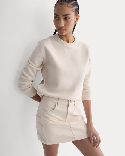 Denim Utility Mini Skirt | Calico Ecru