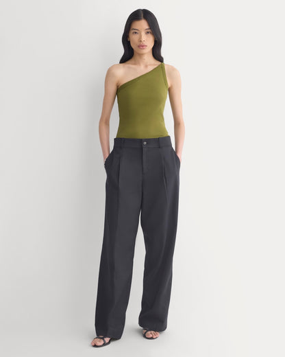RetroSoft Cotton One-Shoulder Tank | Mayfly