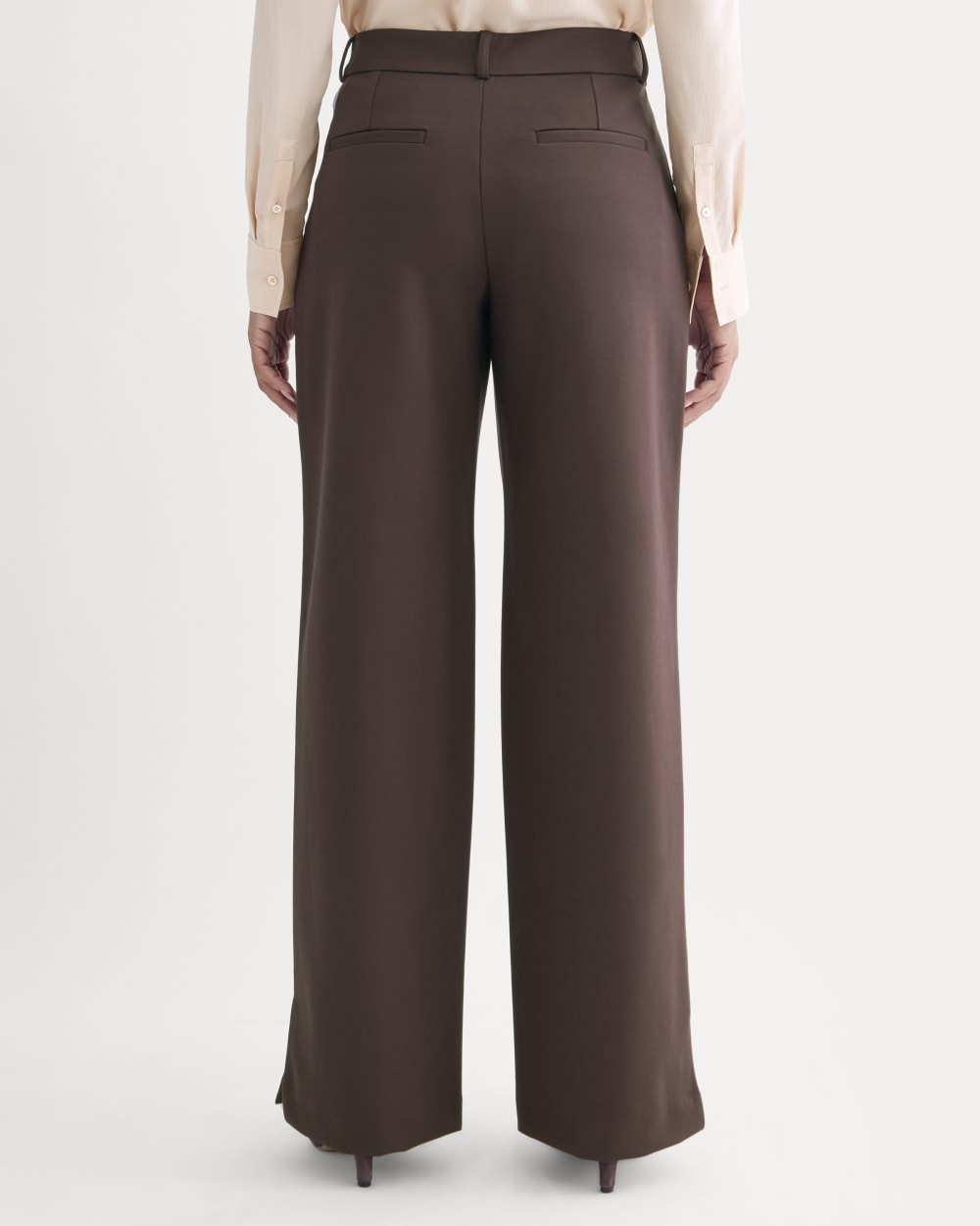 Ponte Wide-Leg Trouser | Dark Chocolate