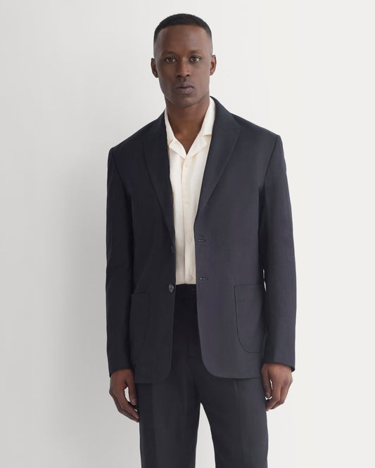 Soyeux Linen Linen Blazer | Black
