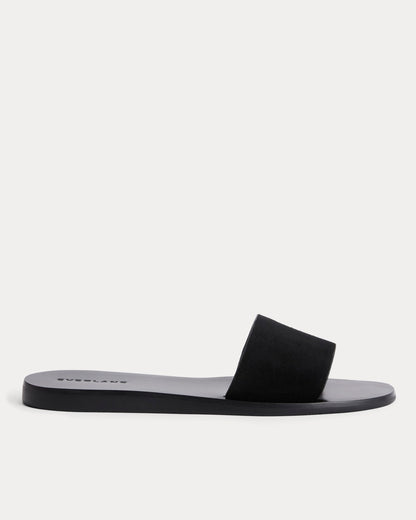 Suede Slide Sandal | Black Suede