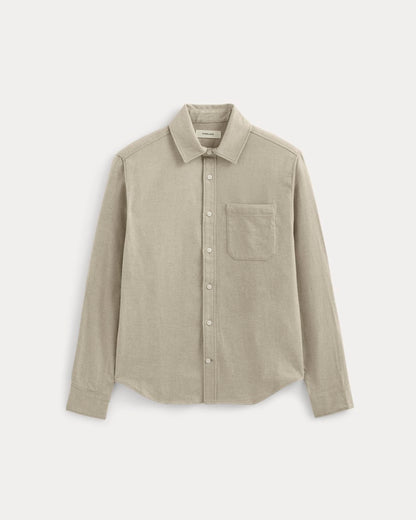 Brushed Flannel Shirt | Heathered Oatmeal