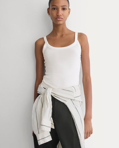 Soft Stretch U-Neck Tank | Bone