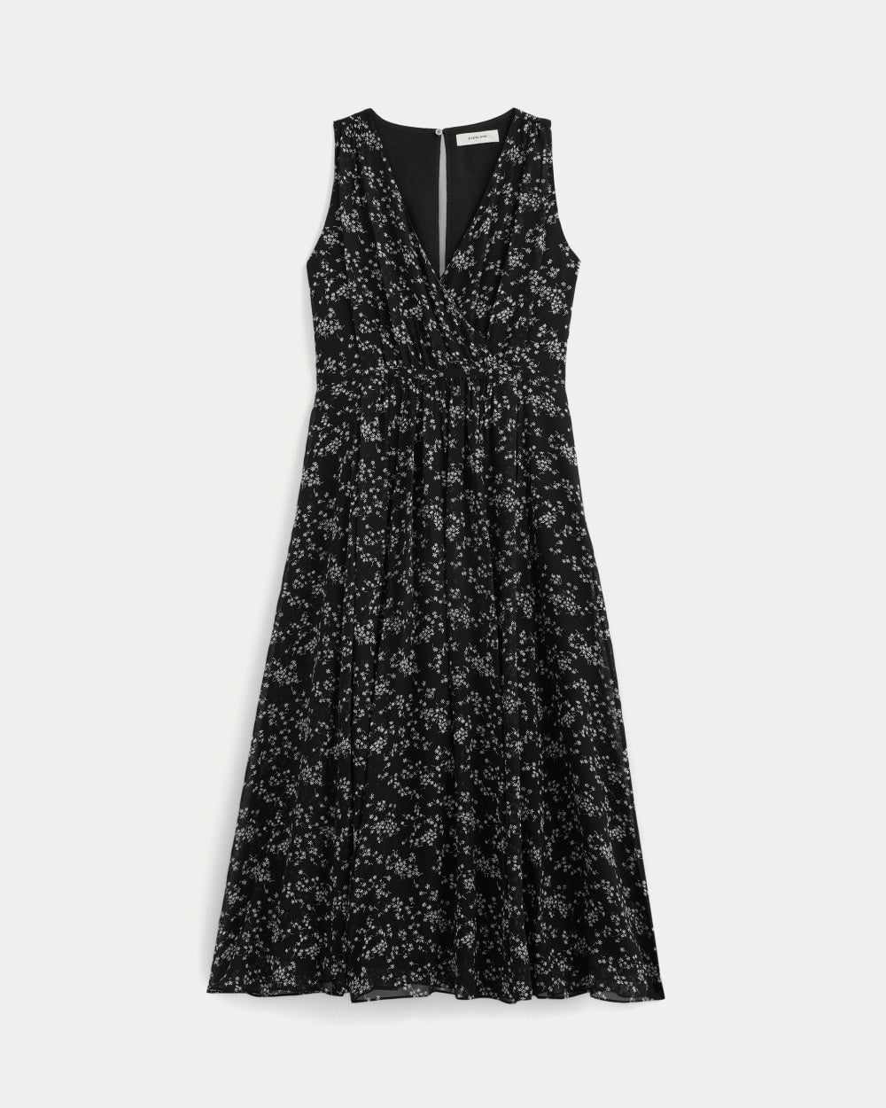 Maxi Dress in Silk Georgette | Floral/Black