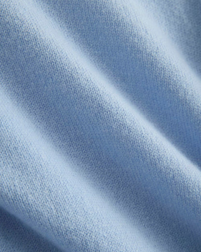 Cashmere Cropped Cardigan | Open Air Blue