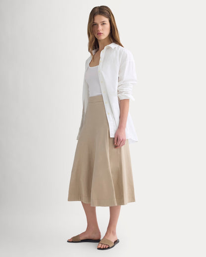 Seamed Midi Skirt | Trench Coat Khaki