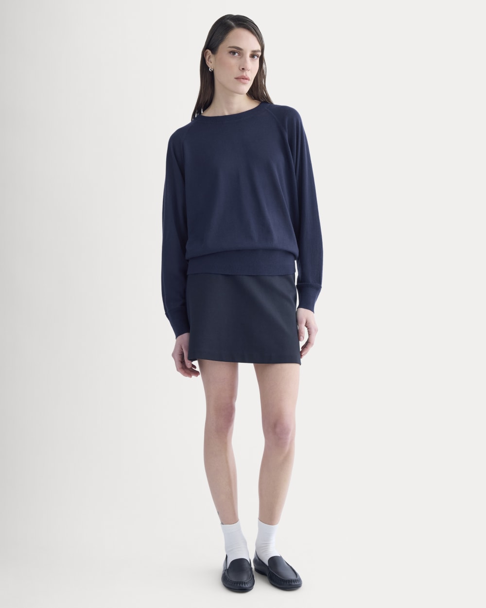 Raglan Sweater in Ultrasoft Merino | Rich Navy