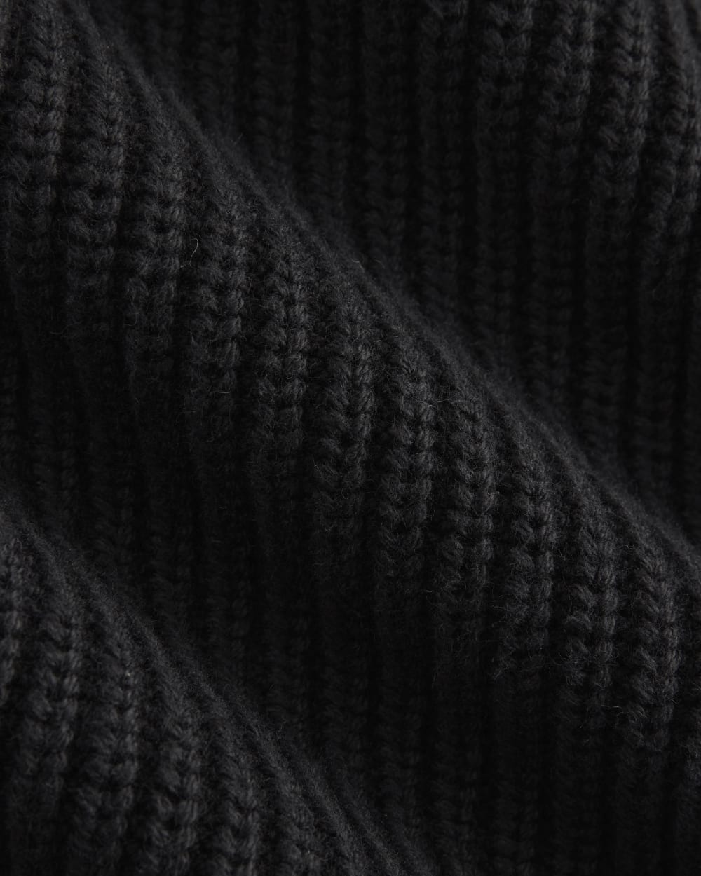 Cropped Ribbed Crew in Everyday Cotton | Black