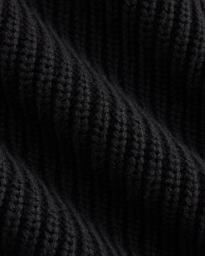 Cropped Ribbed Crew in Everyday Cotton | Black