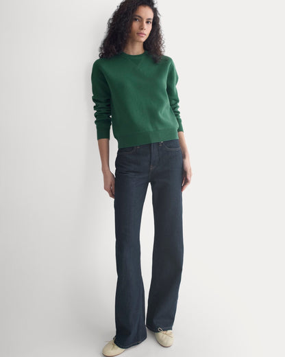 Double Knit Crew in Cotton Merino | Hunter Green