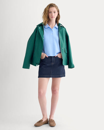 Pique Boxy Polo | Open Air Blue