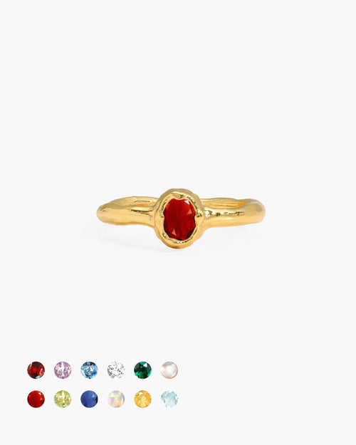 Birthstone Ring in Gold - July