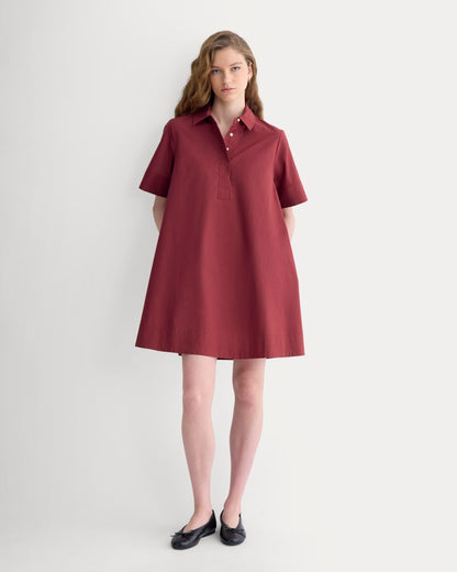 Popover Mini Shirtrdress in Ultrasoft Cotton | Pomegranate