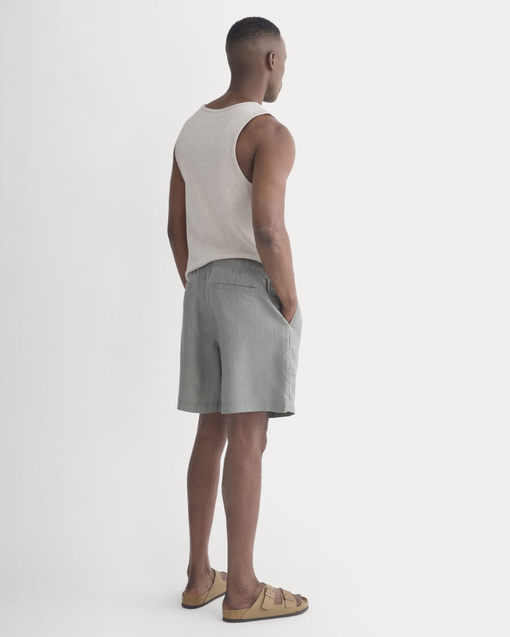 Linen Easy Short | Agave Green