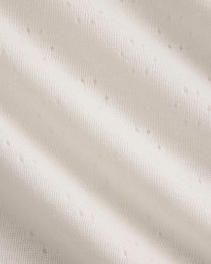 Lace-Trimmed Tank in Fine Linen | Bone