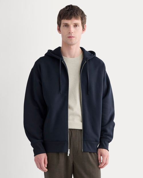 Luxe Fleece Full-Zip Hoodie | Deep Navy